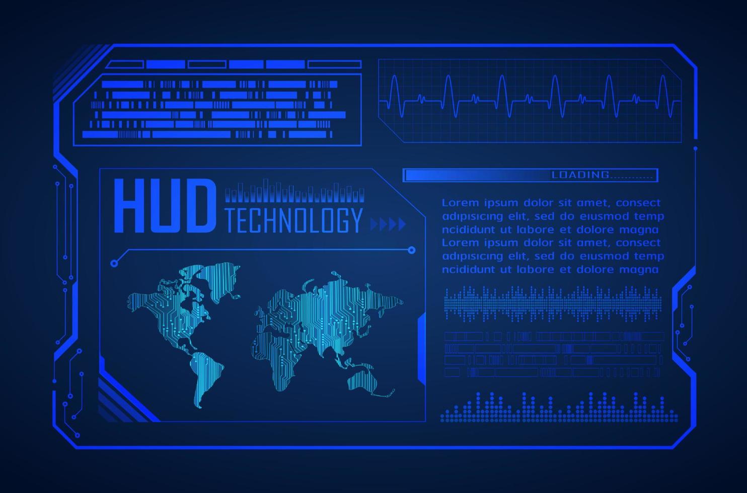 Modern HUD Technology Background vector