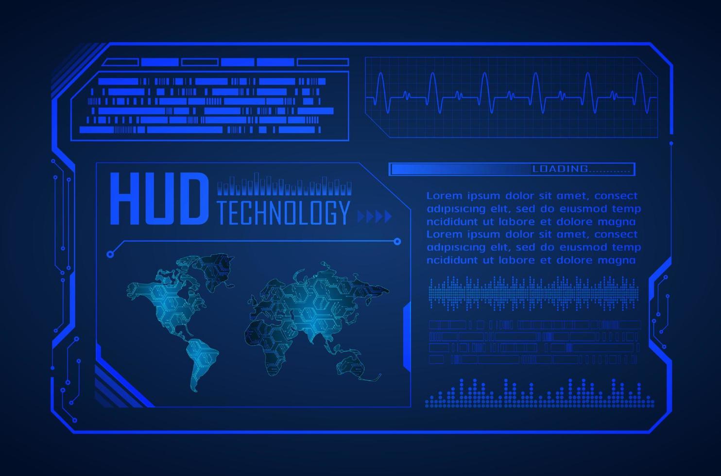 Modern HUD Technology Background vector