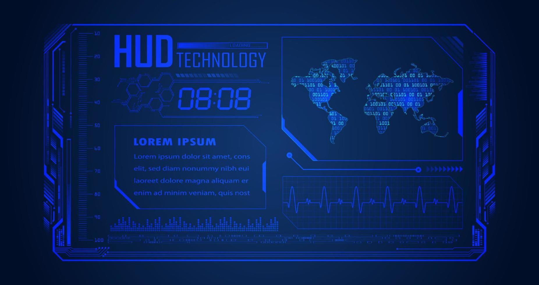 Modern HUD Technology Background vector