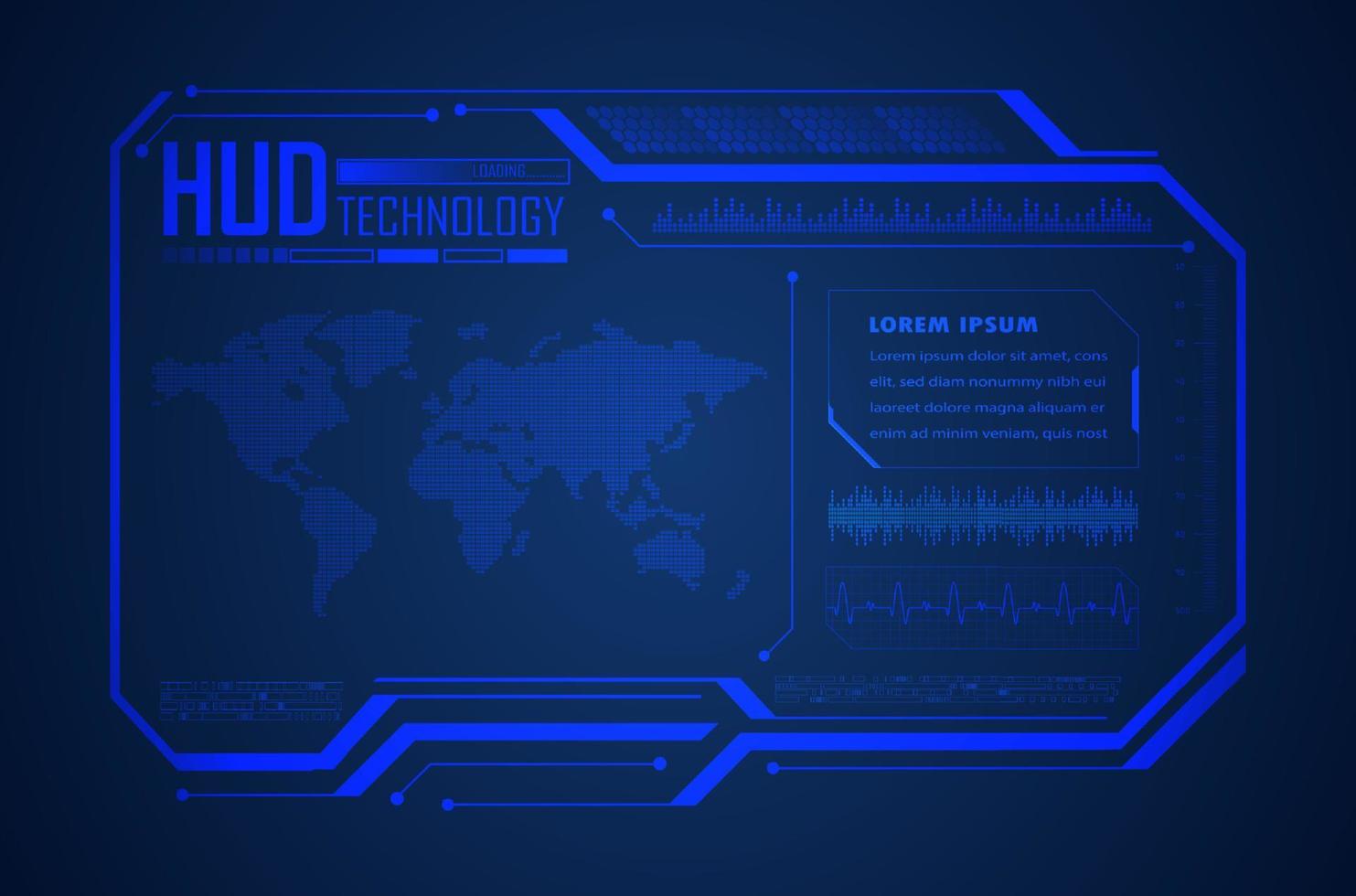 Modern HUD Technology Background vector