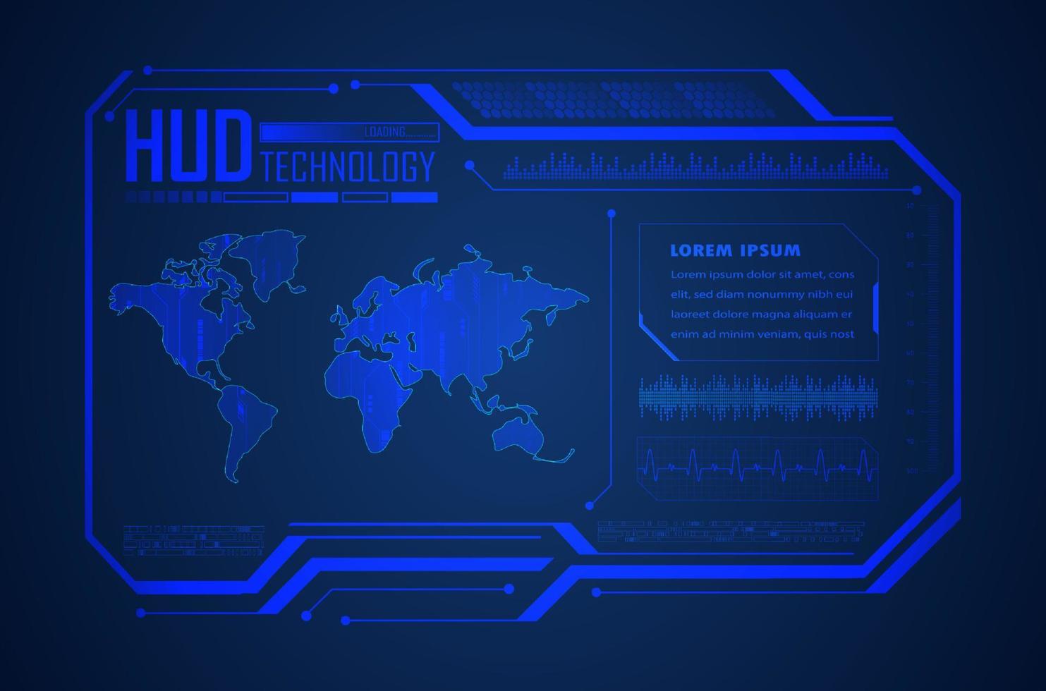 Modern HUD Technology Background vector