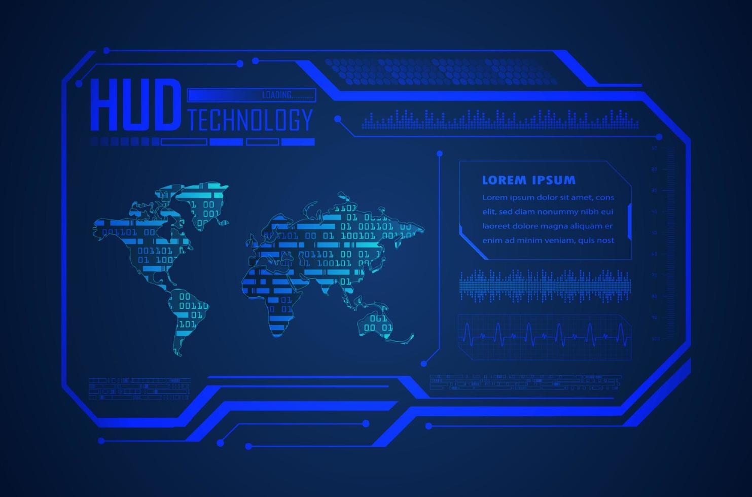 Modern HUD Technology Background vector