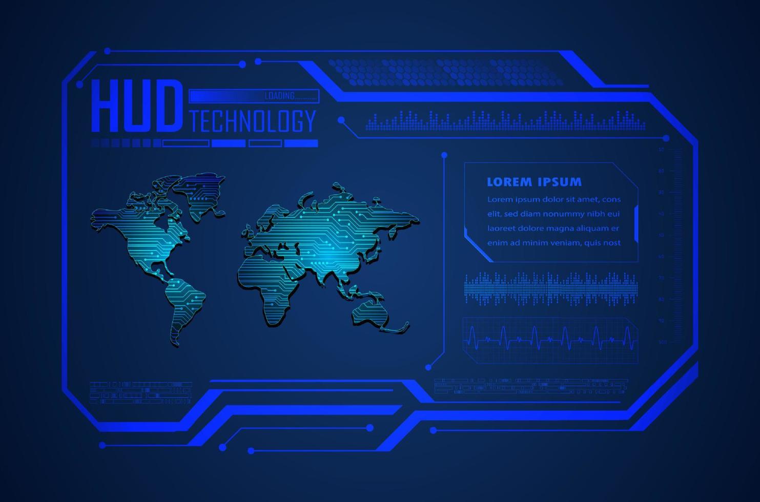 Modern HUD Technology Background vector