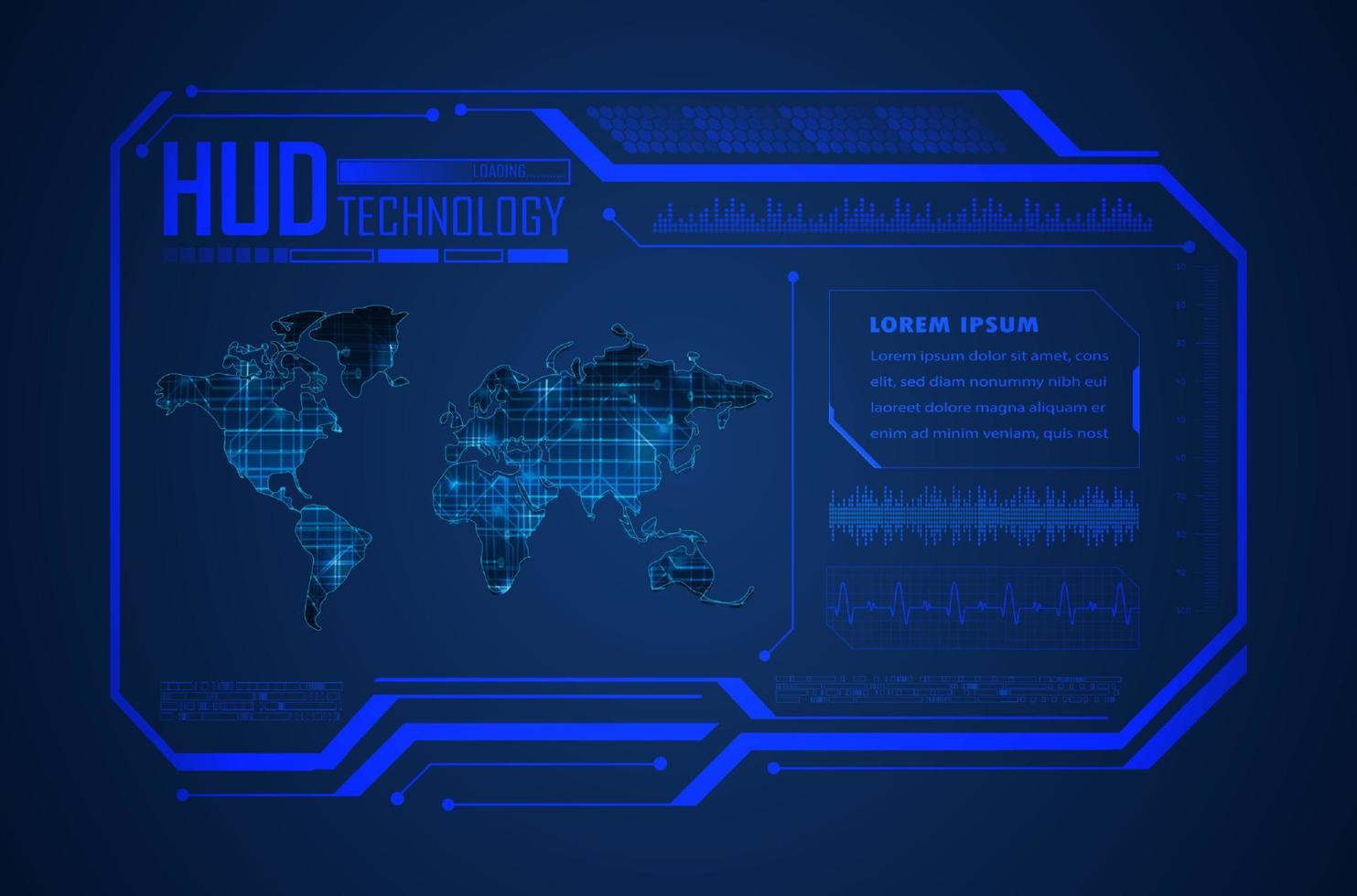 Modern HUD Technology Background vector