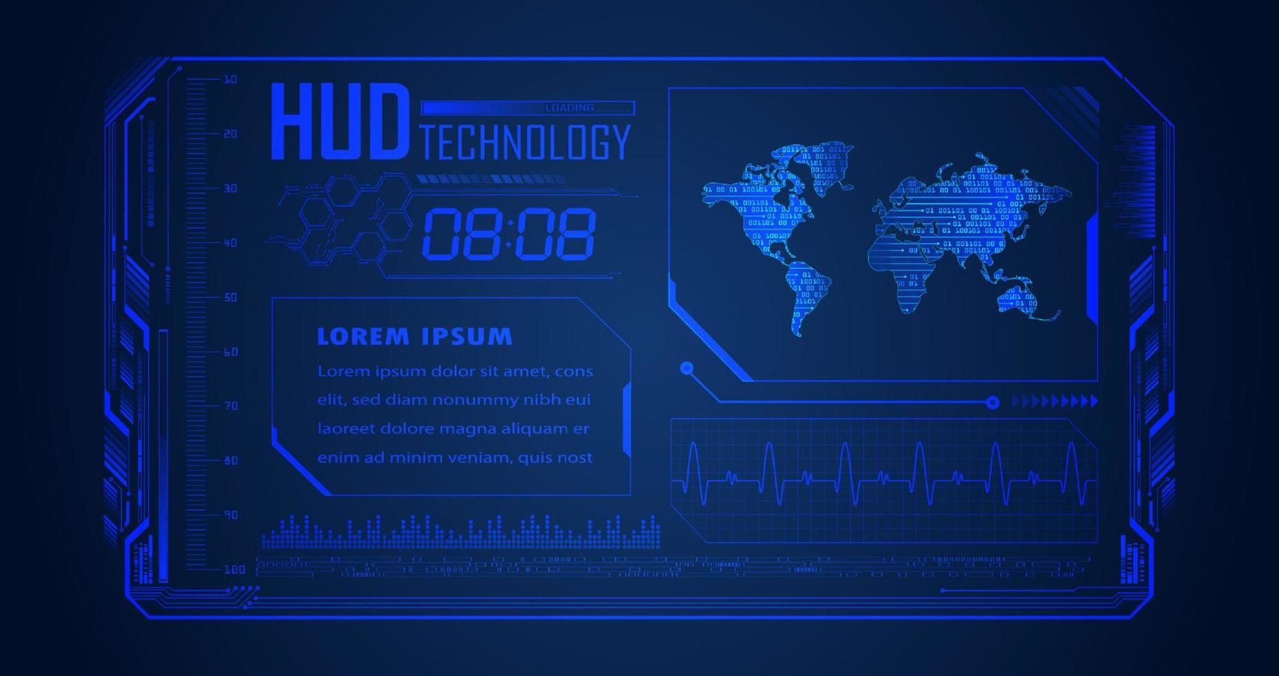 Modern HUD Technology Background vector