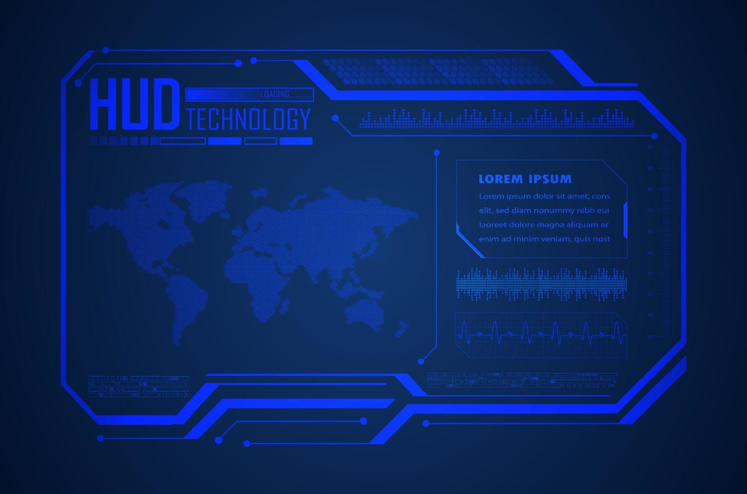 Modern HUD Technology Background vector