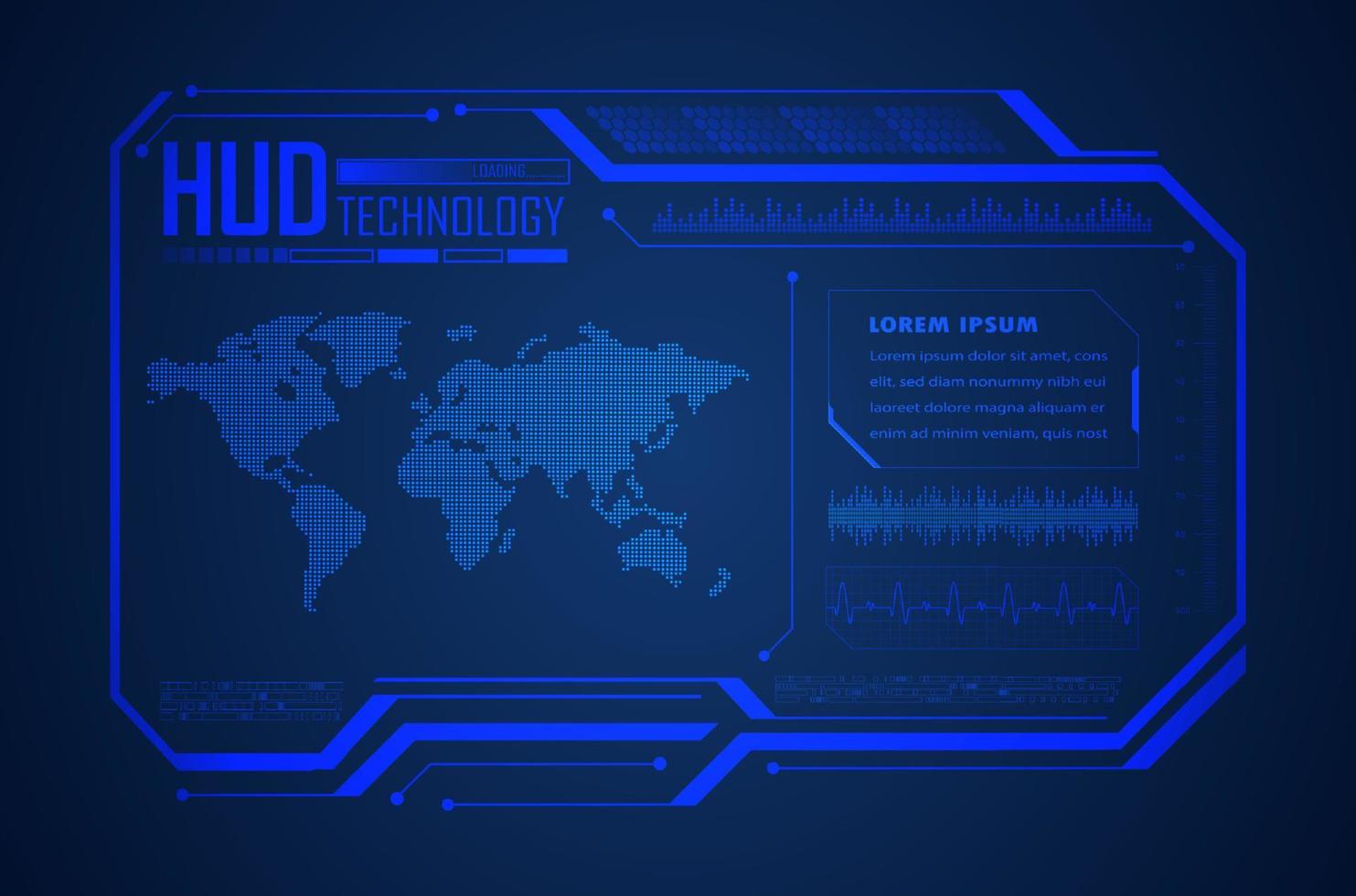 Modern HUD Technology Background vector