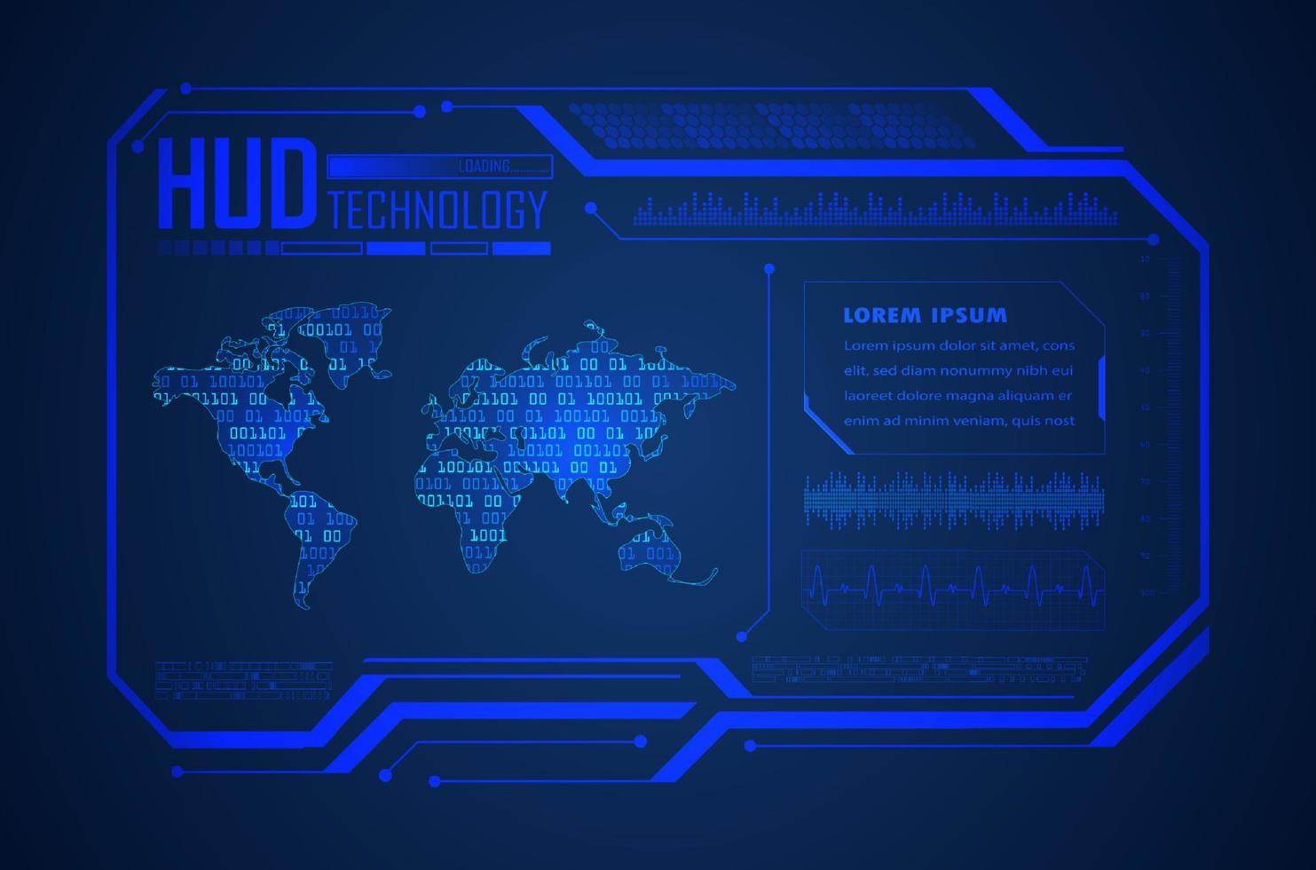 Modern HUD Technology Background vector