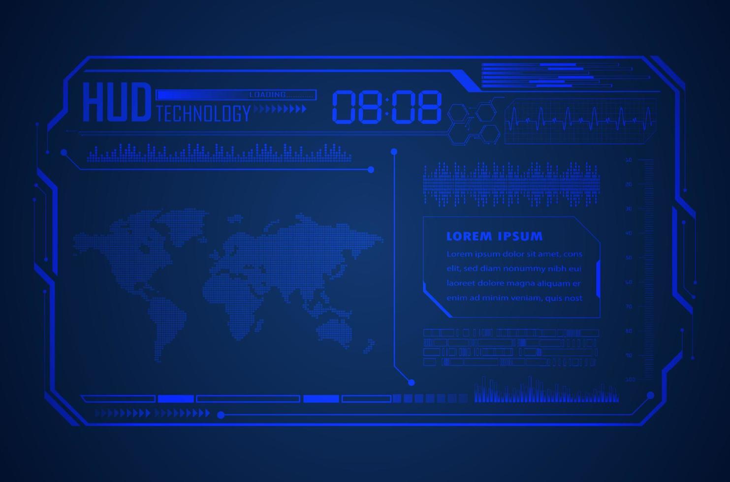Modern HUD Technology Background vector