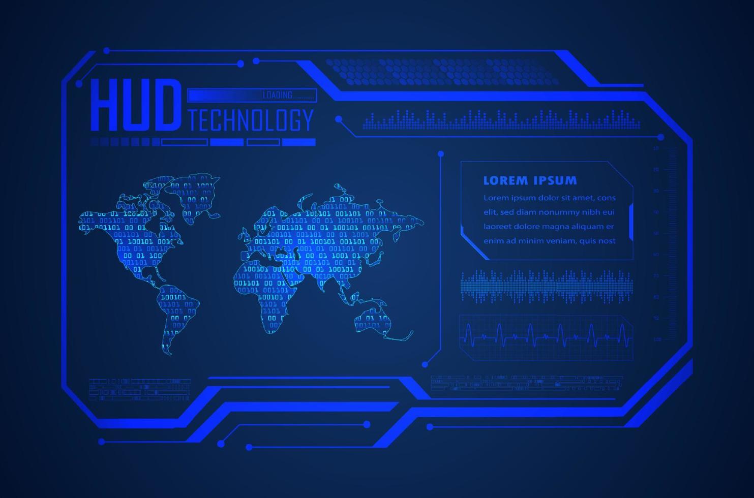 Modern HUD Technology Background vector