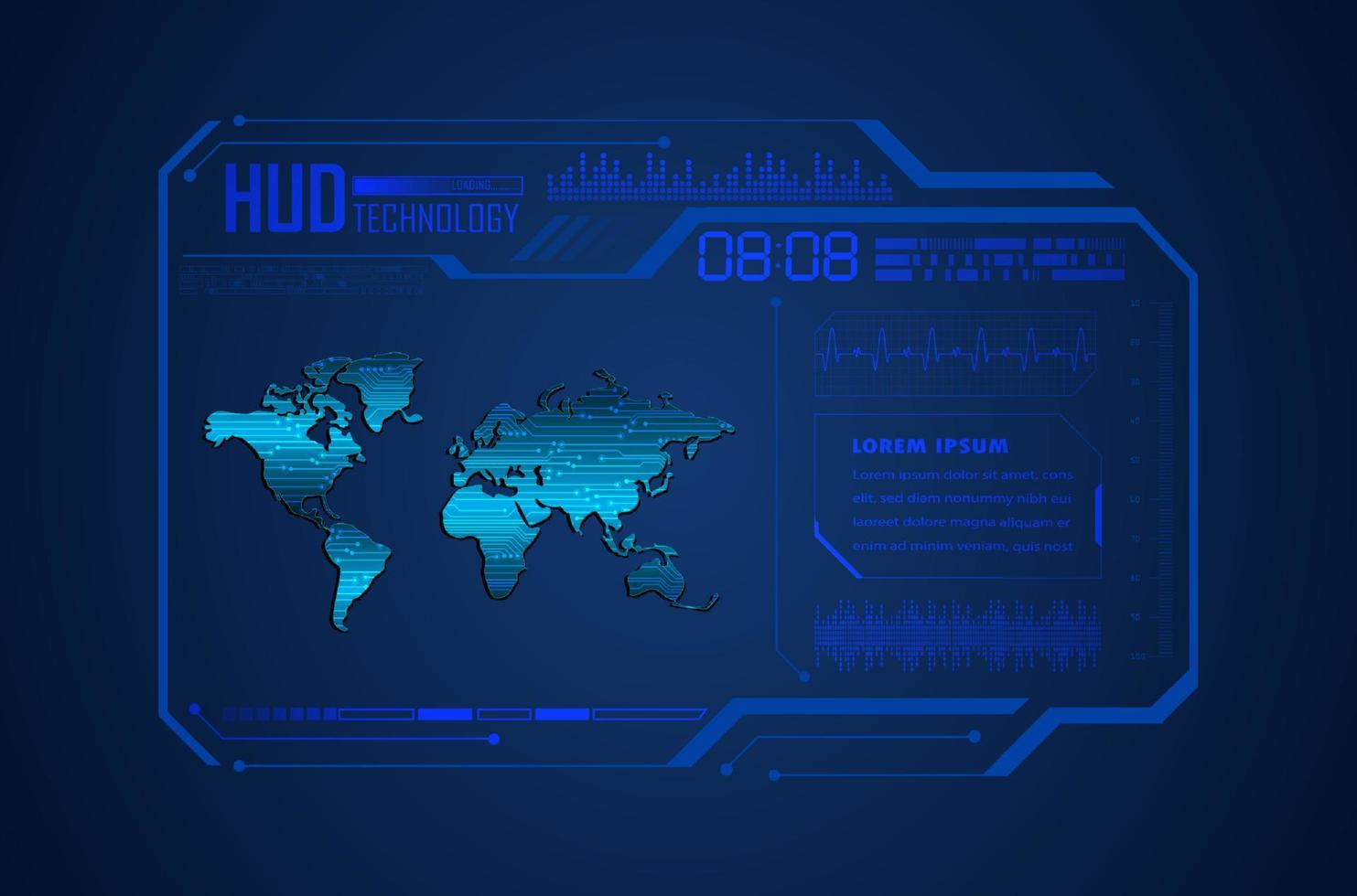 Modern HUD Technology Background vector