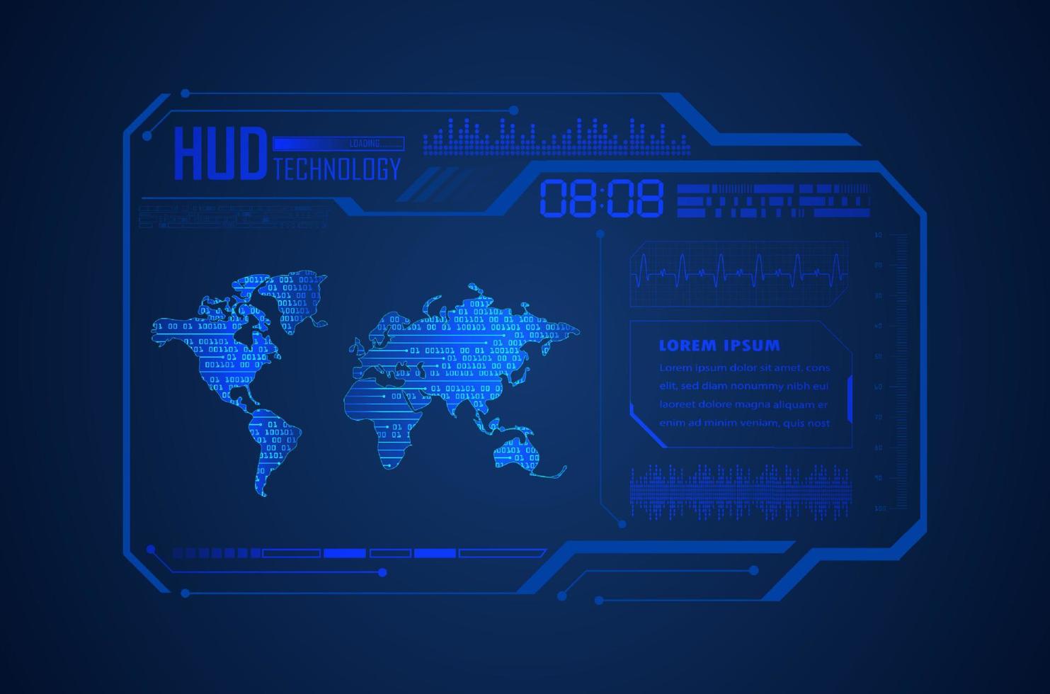 Modern HUD Technology Background vector