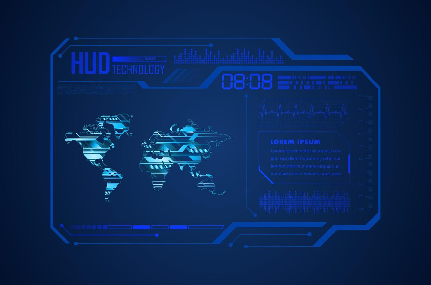 Modern HUD Technology Background vector