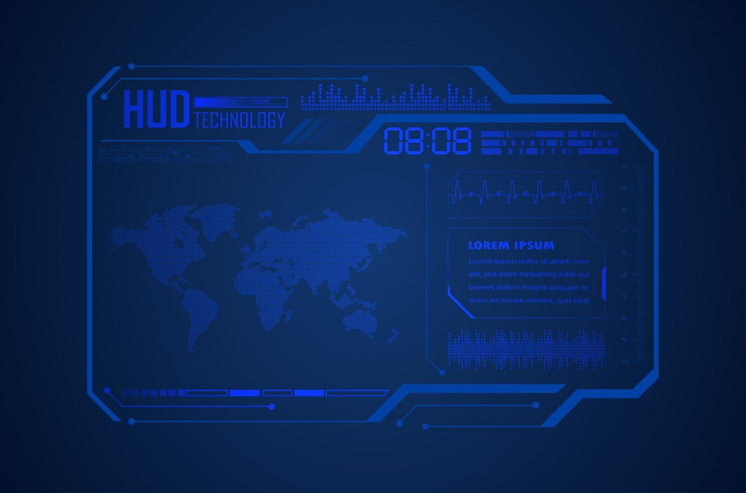 fondo moderno de tecnología hud vector