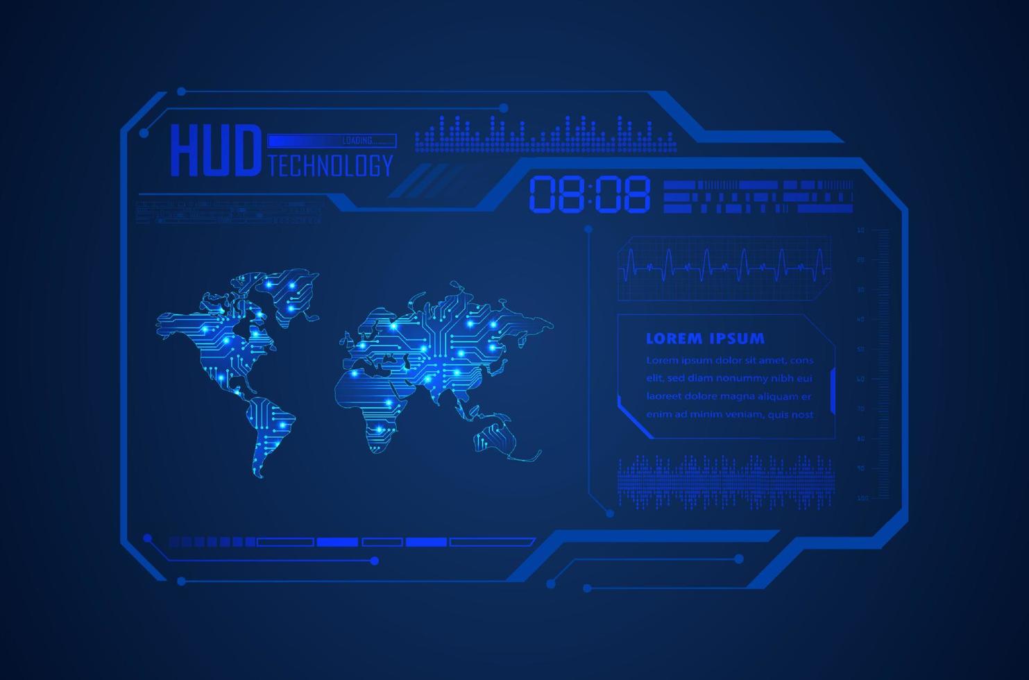 Modern HUD Technology Background vector