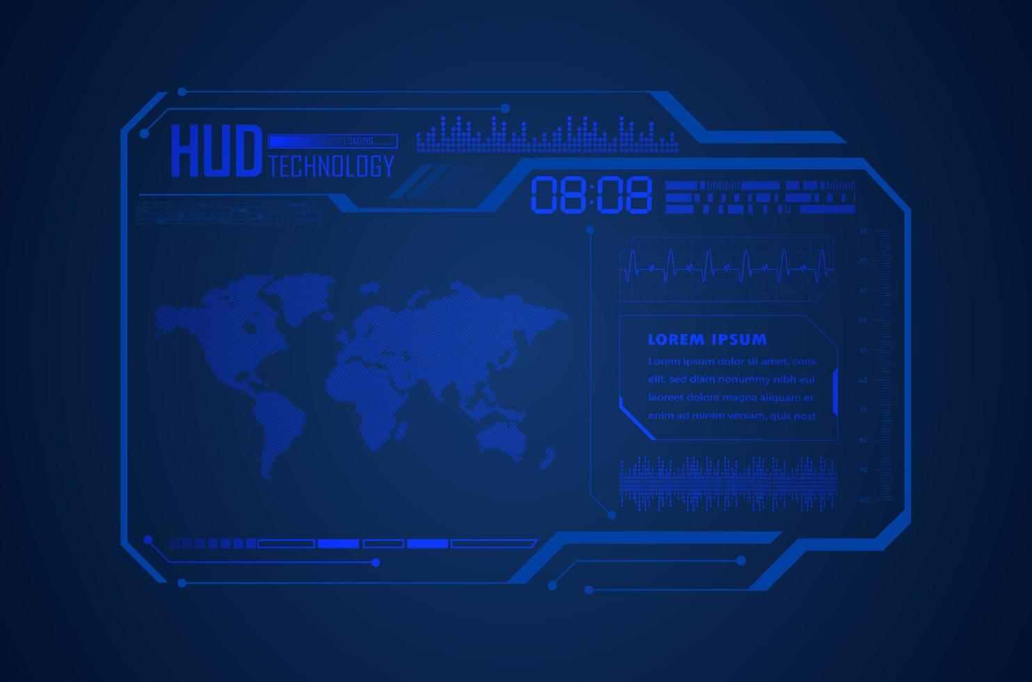 Modern HUD Technology Background vector