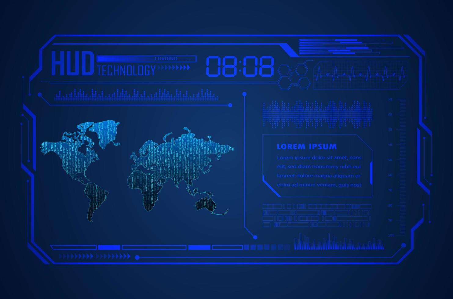 fondo moderno de tecnología hud vector