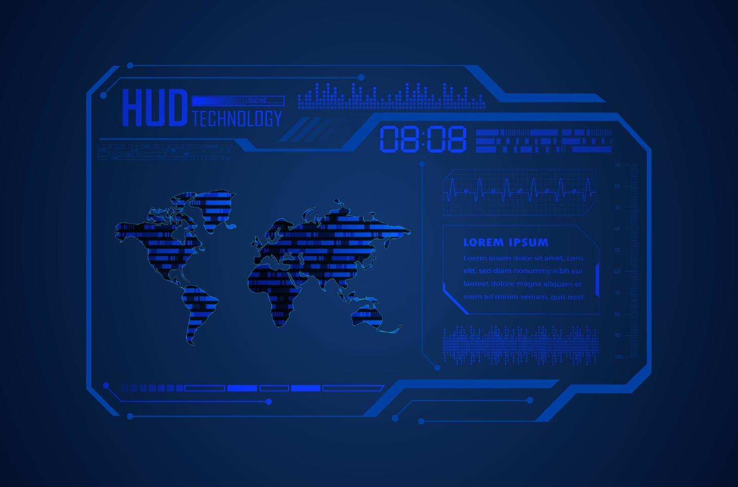 Modern HUD Technology Background vector