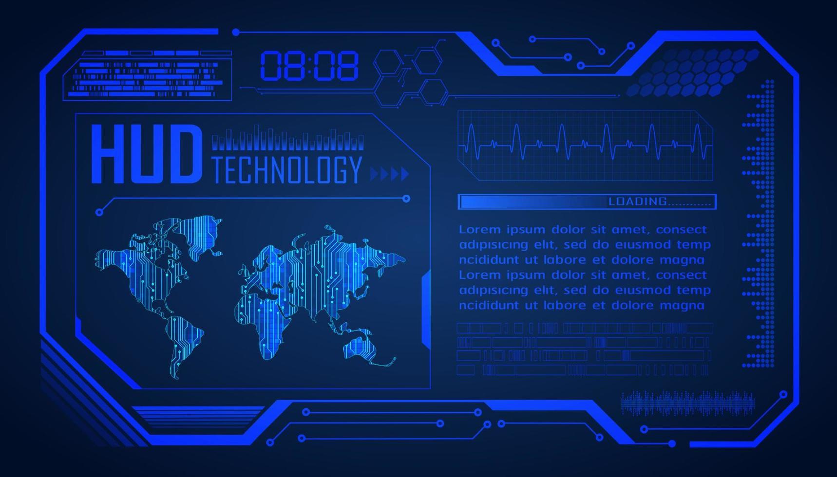 Modern HUD Technology Background vector