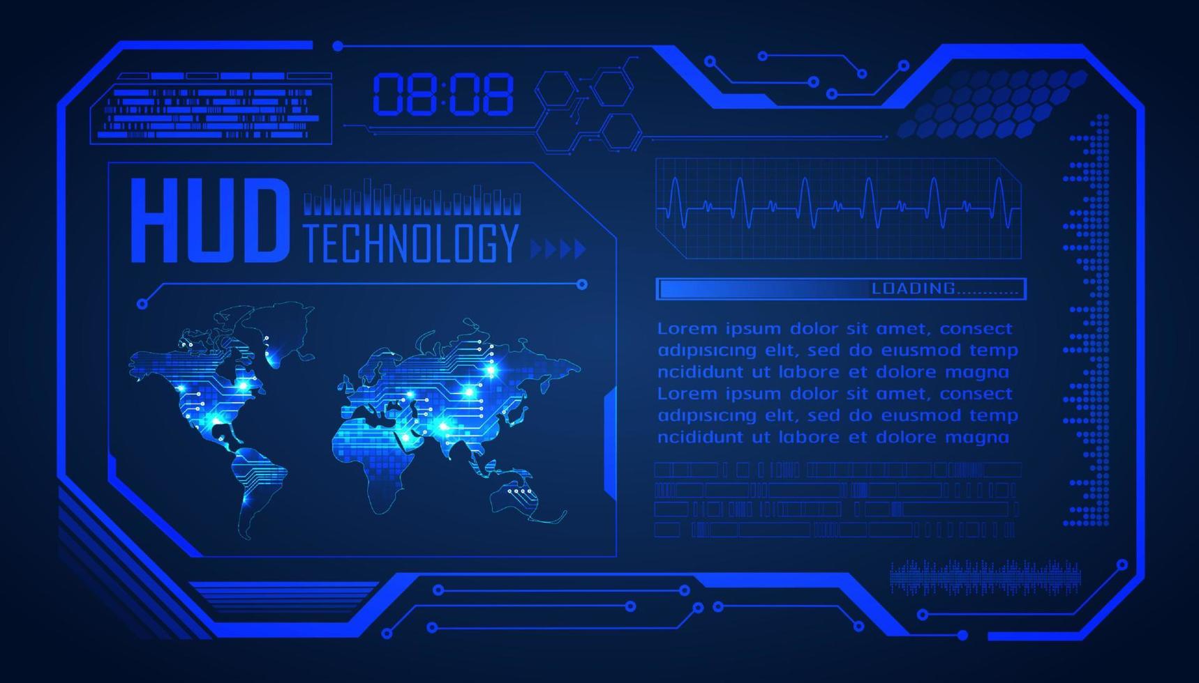 Modern HUD Technology Background vector