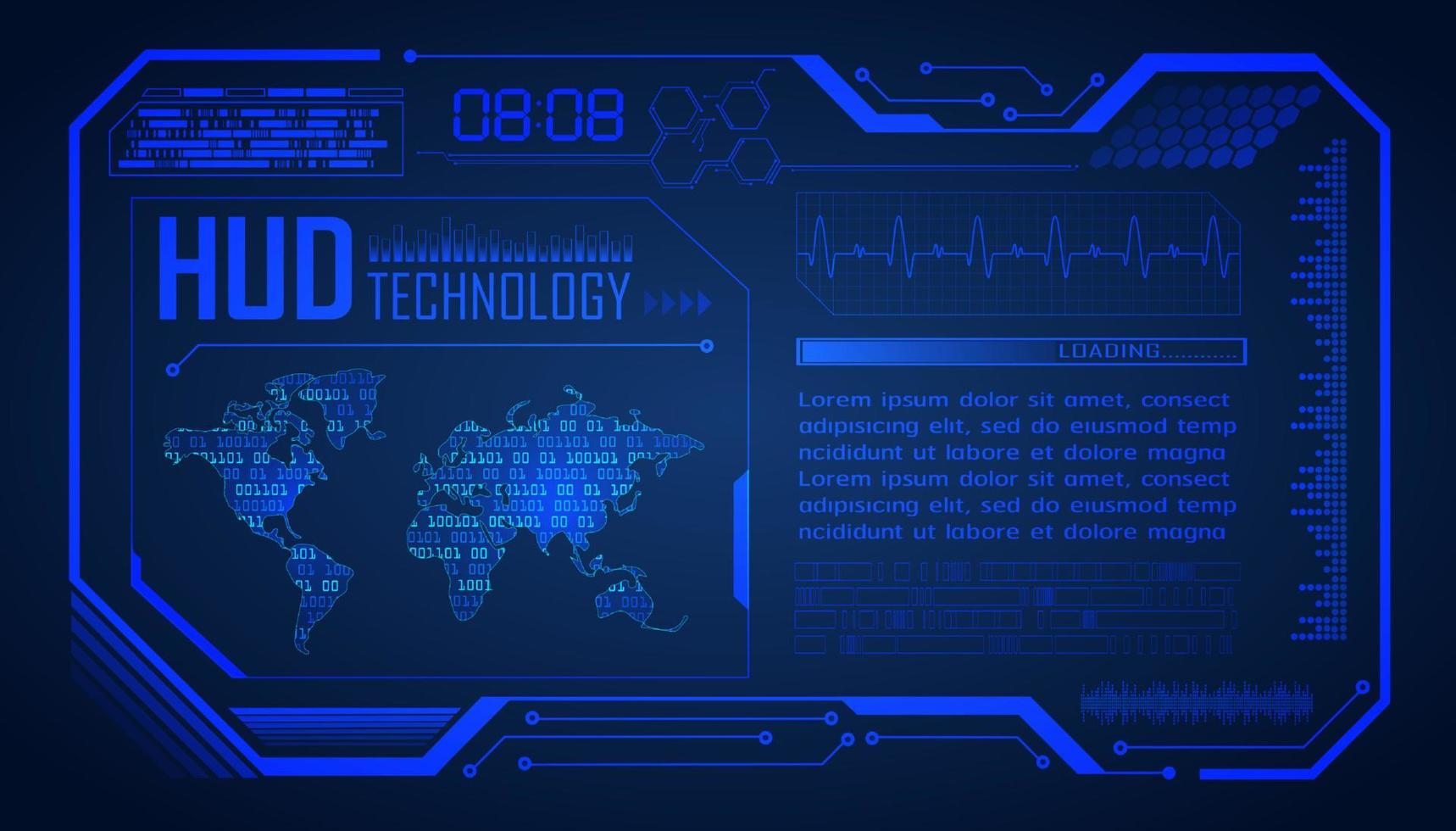 Modern HUD Technology Background vector