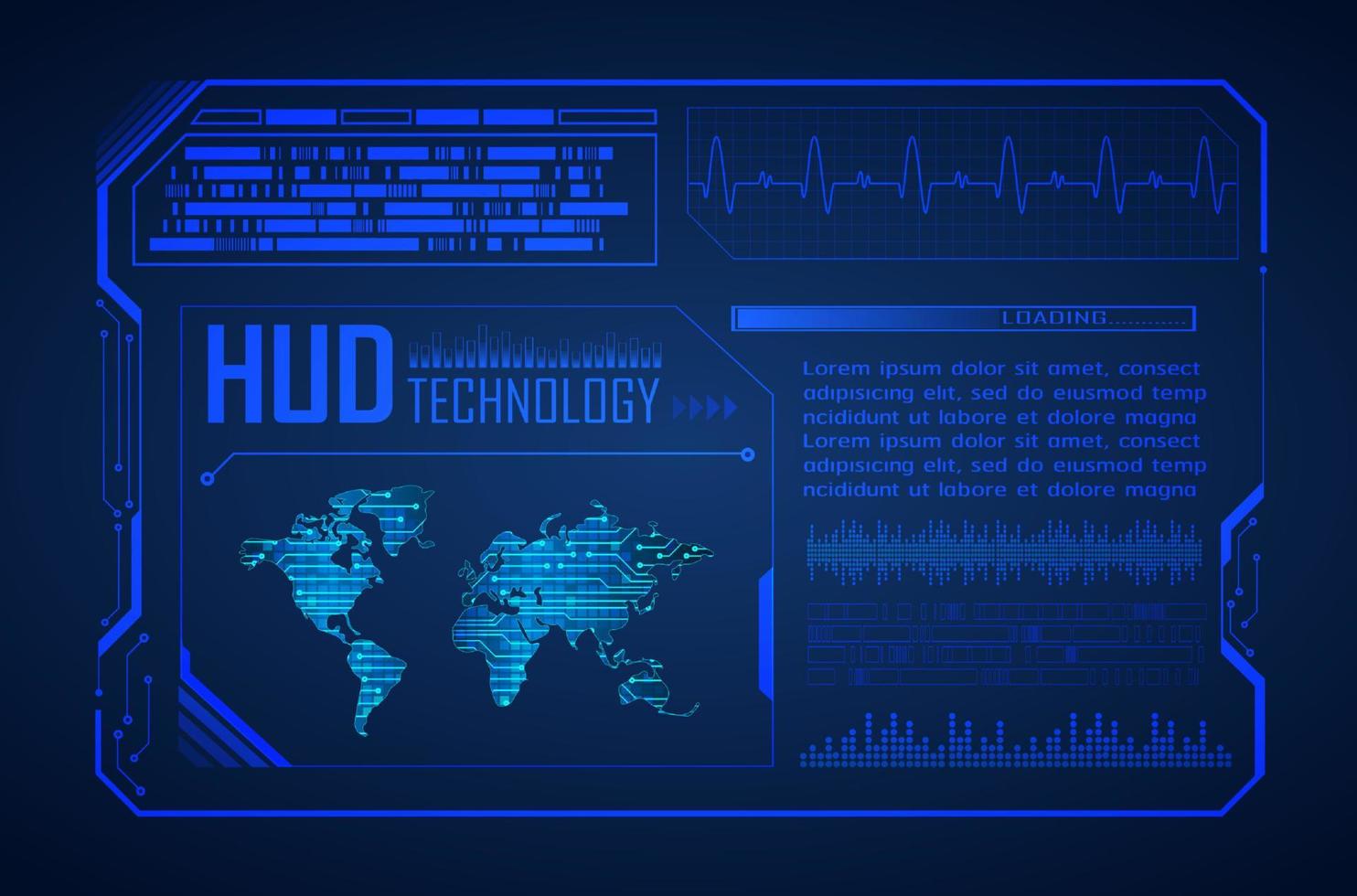 Modern HUD Technology Background vector