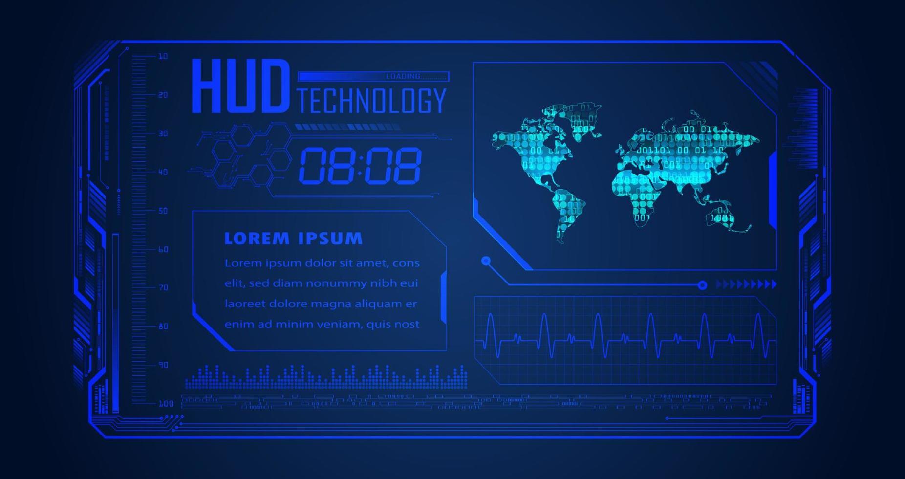 Modern HUD Technology Background vector