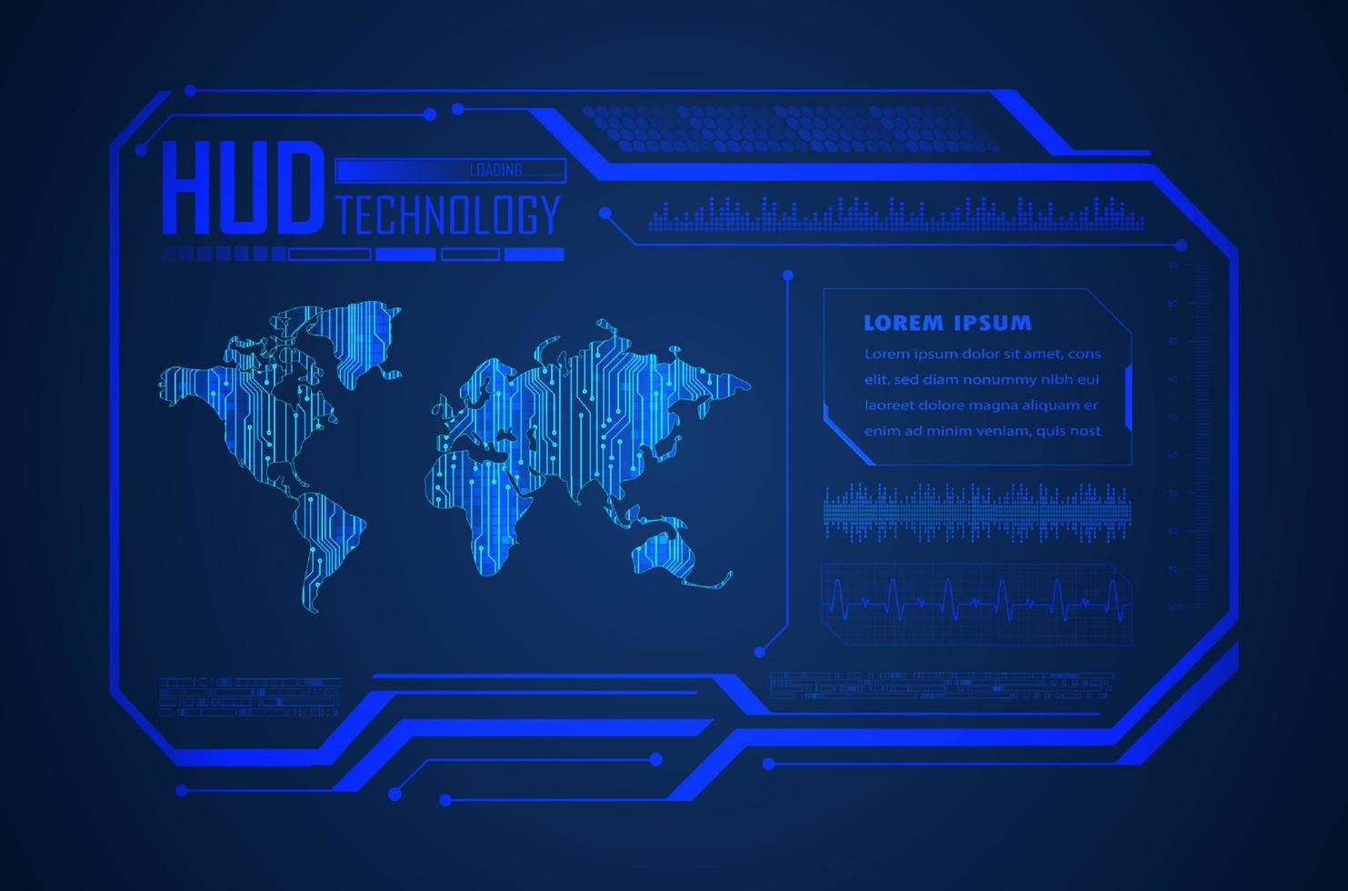 Modern HUD Technology Background vector