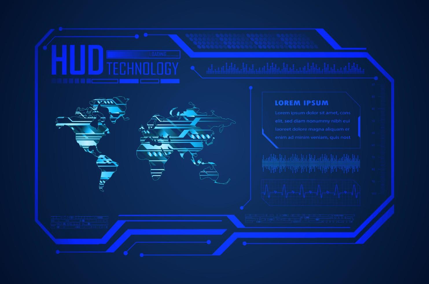 Modern HUD Technology Background vector