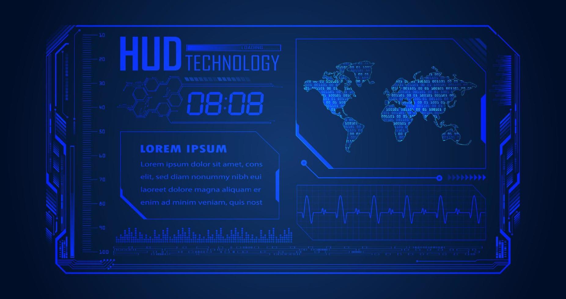 Modern HUD Technology Background vector