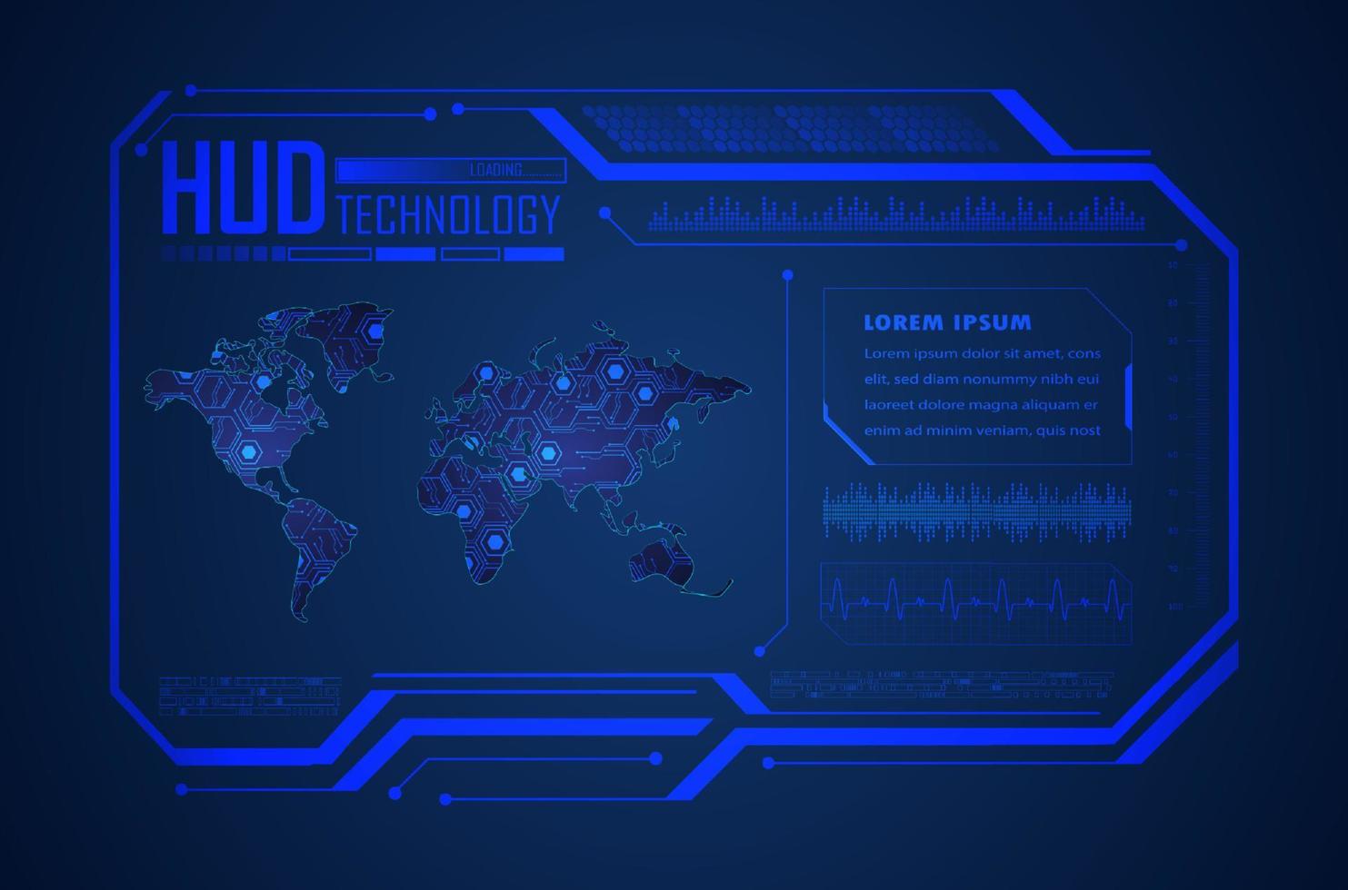 Modern HUD Technology Background vector