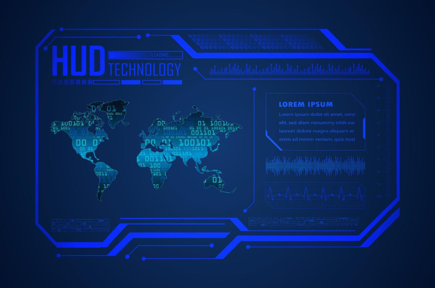 Modern HUD Technology Background vector