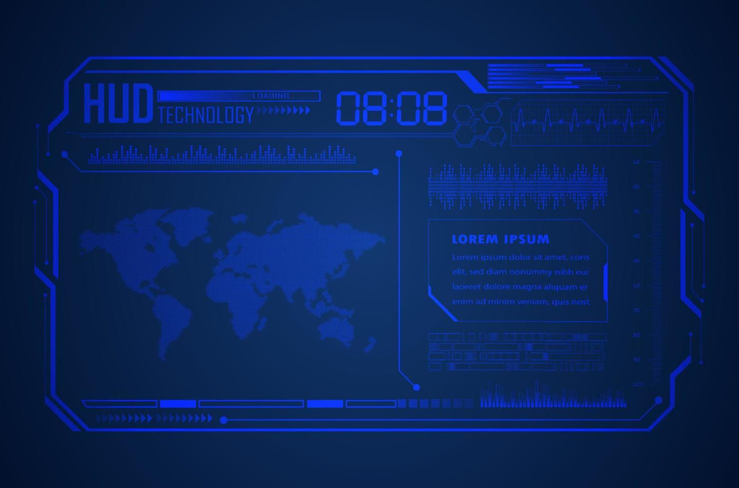 Modern HUD Technology Background vector