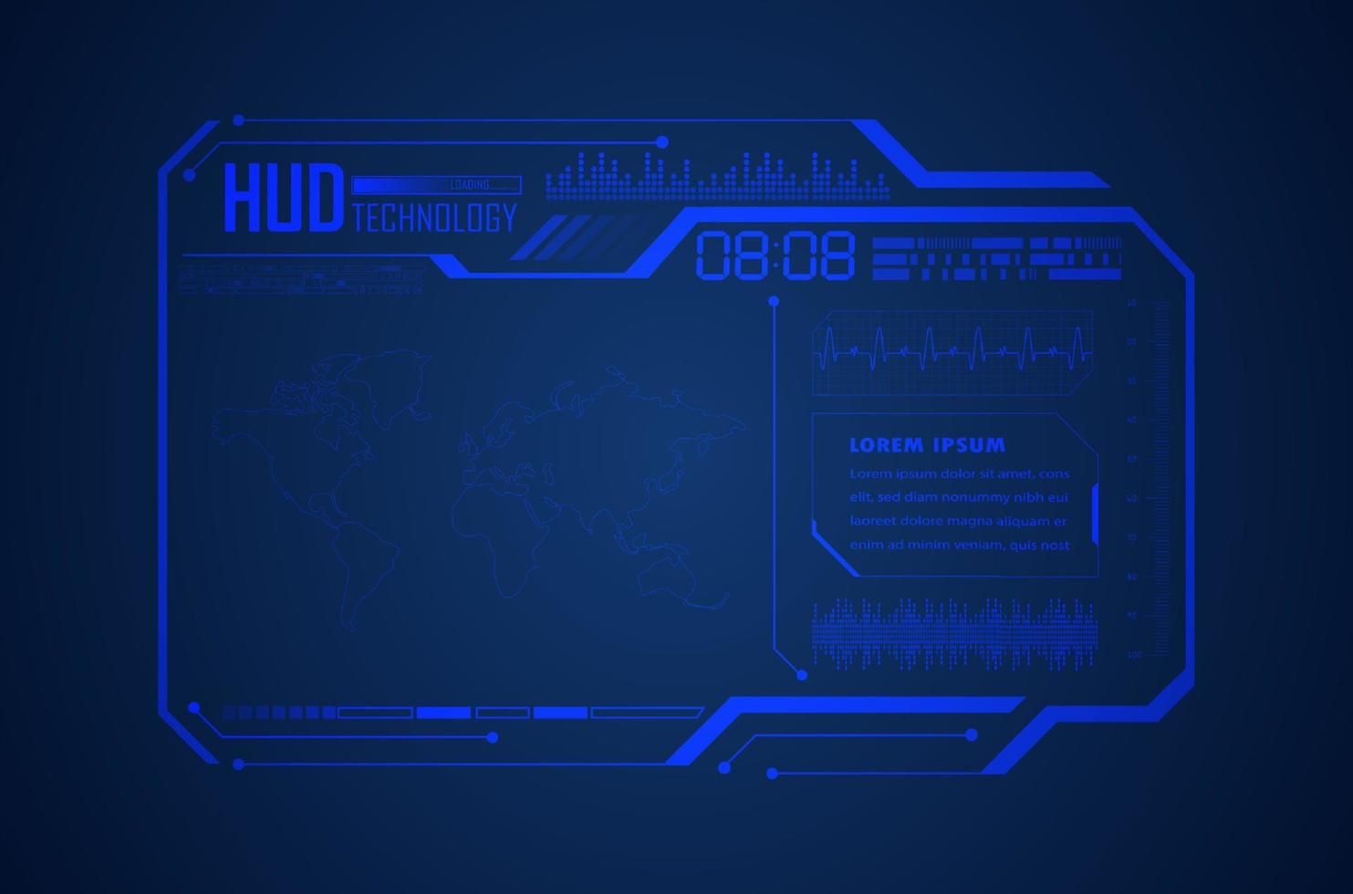 fondo moderno de tecnología hud vector