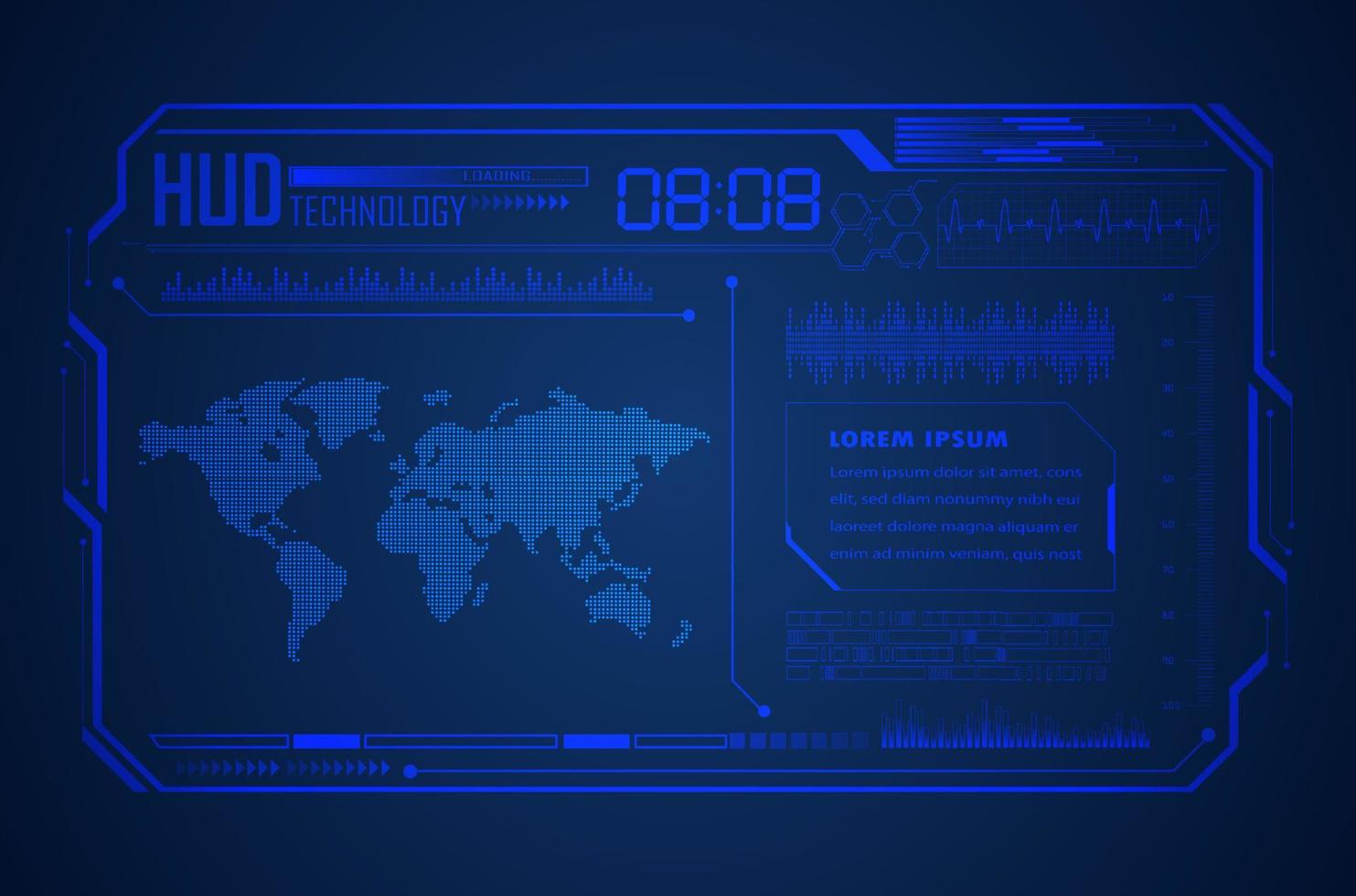 Modern HUD Technology Background vector