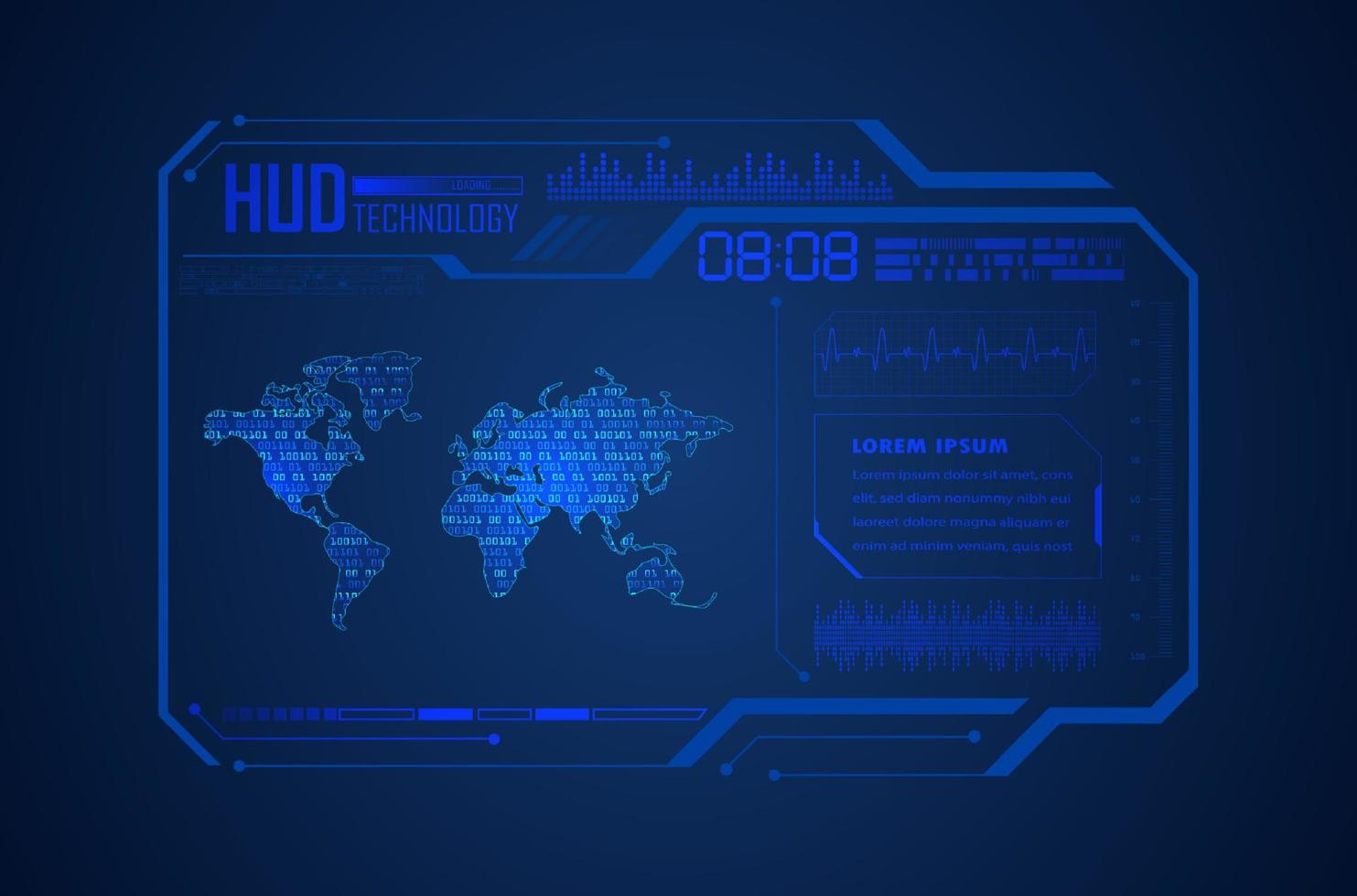 Modern HUD Technology Background vector