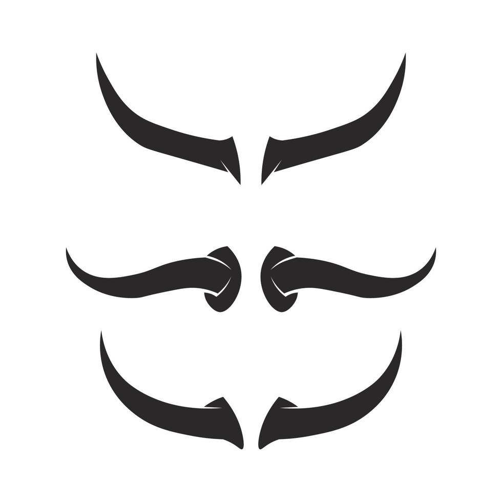 Abstract shield bull logo, horn badges logo icon vector