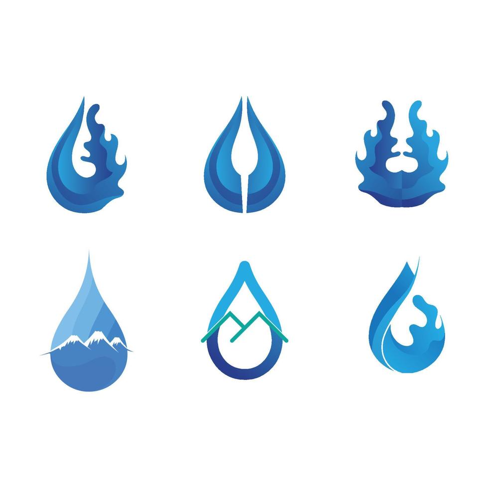 Isolated round shape logo. Blue color logotype. Flowing water image. Sea, ocean, river surface. vector