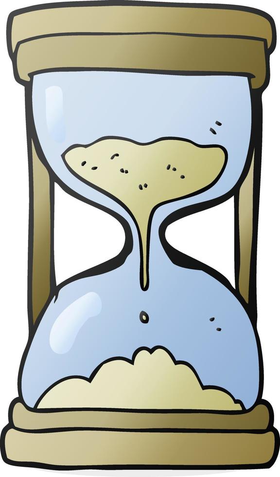 doodle character cartoon timer vector