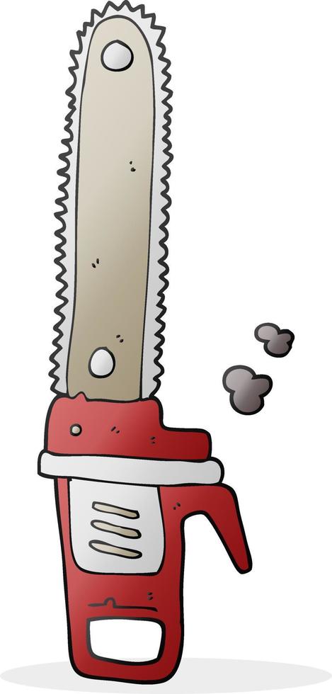 doodle character cartoon chainsaw vector