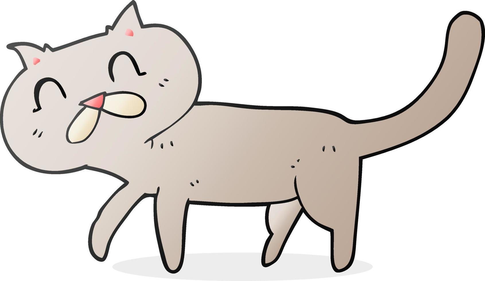 doodle character cartoon cat vector