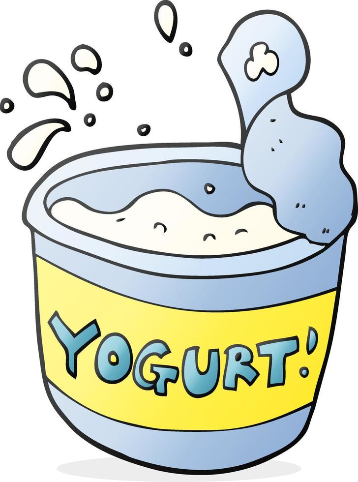 doodle character cartoon yogurt vector