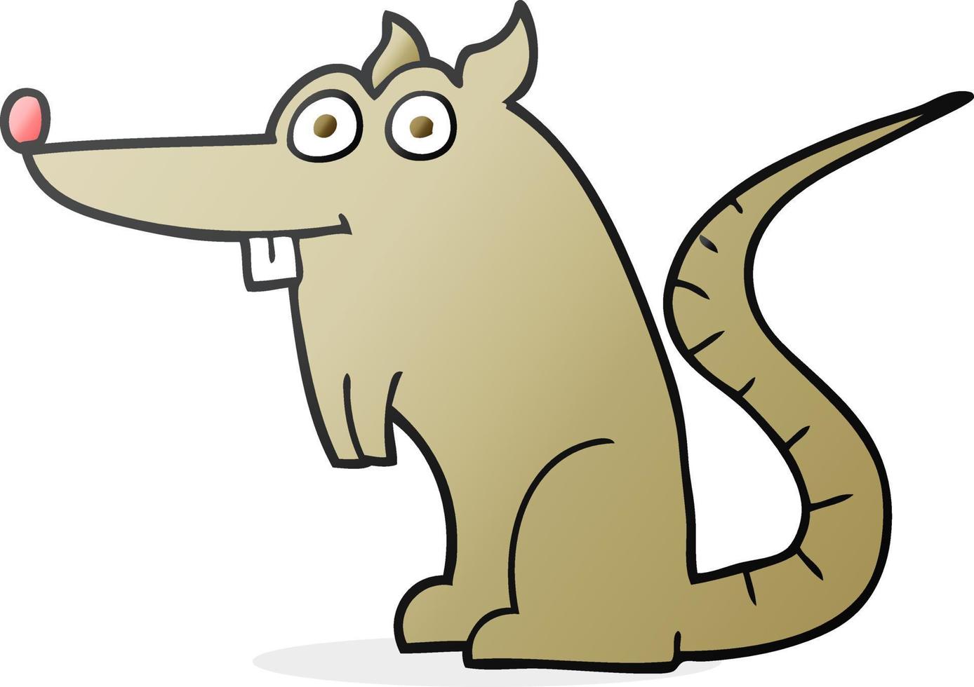 doodle character cartoon rat vector