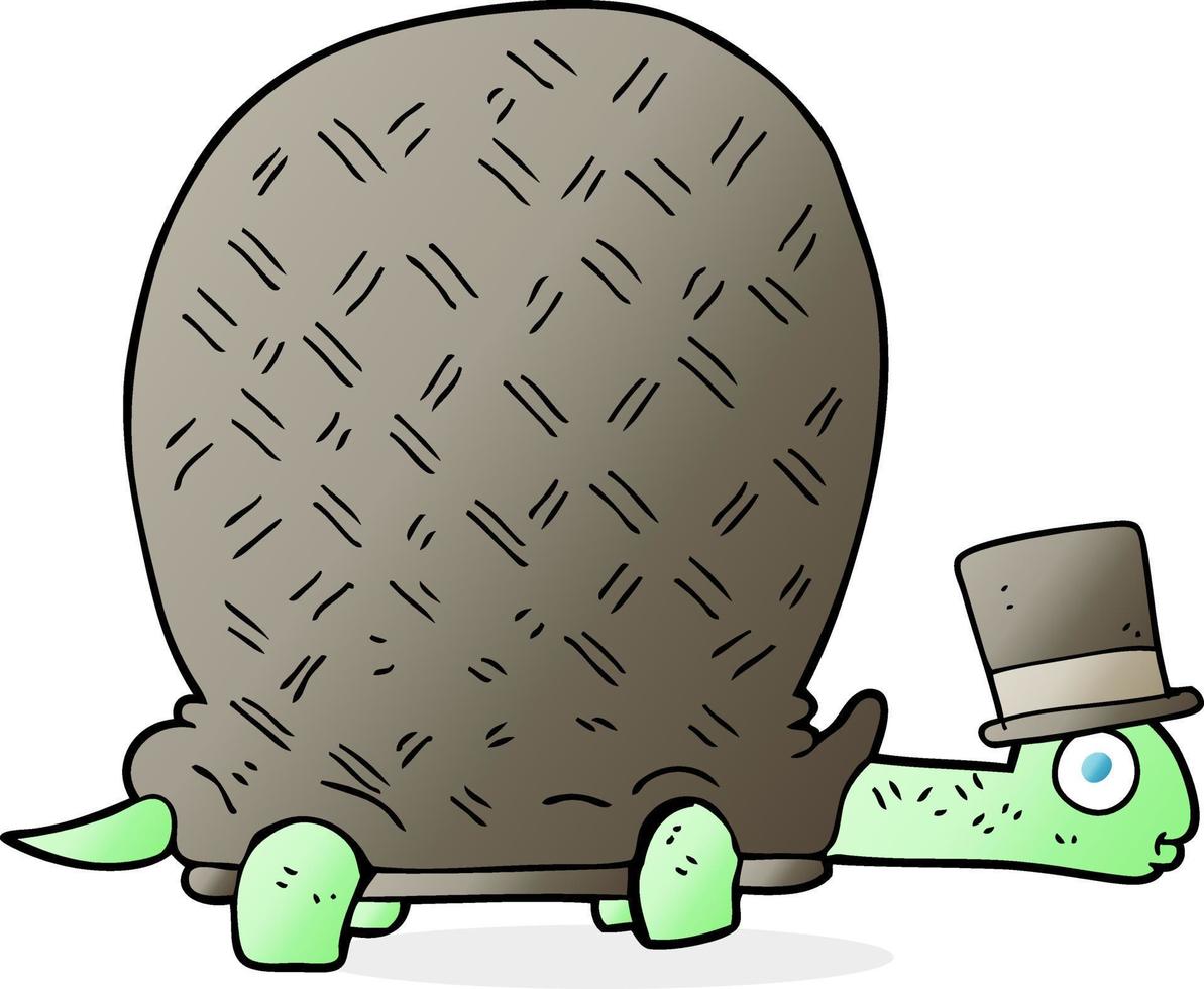 doodle character cartoon tortoise vector