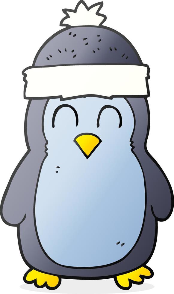 doodle character cartoon penguin vector