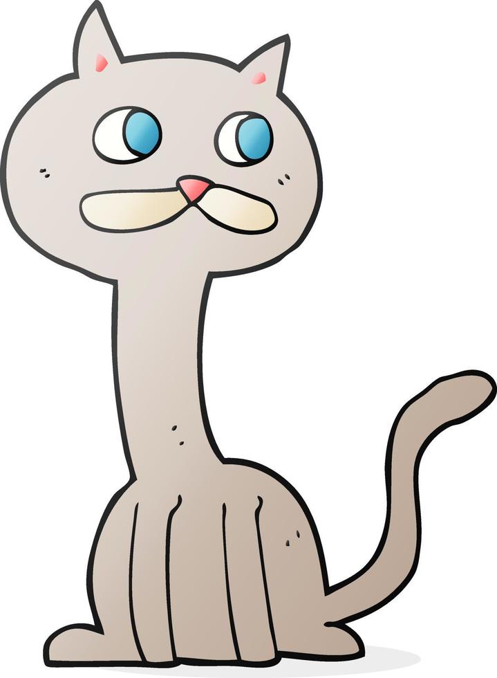 doodle character cartoon cat vector