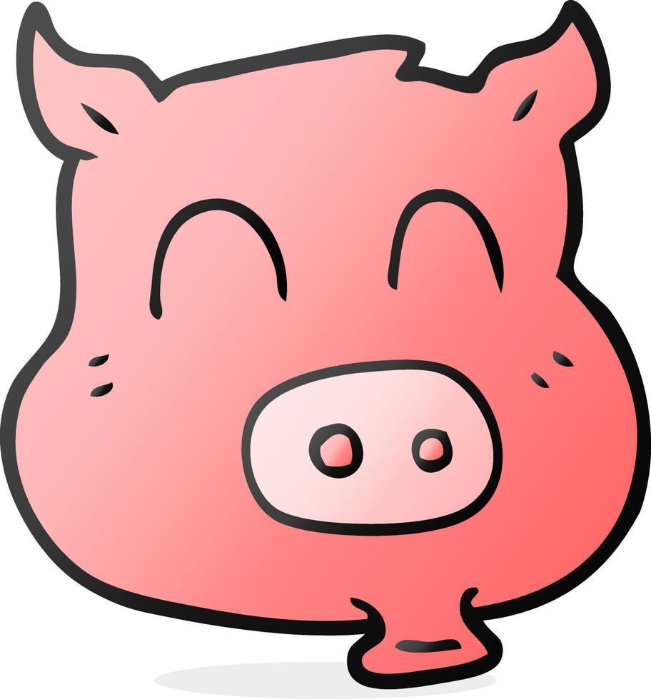 doodle character cartoon pig vector