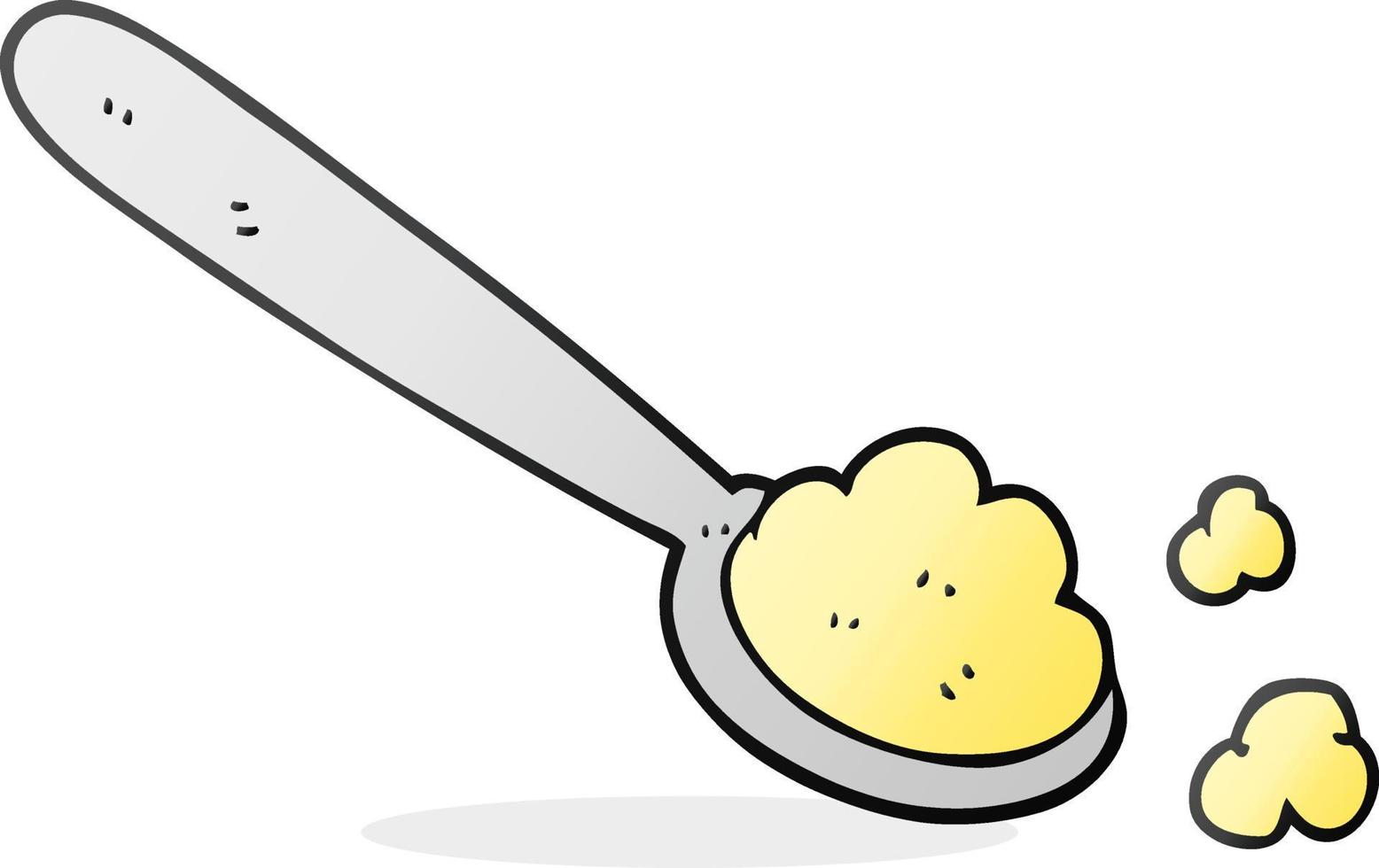 doodle character cartoon spoonful vector