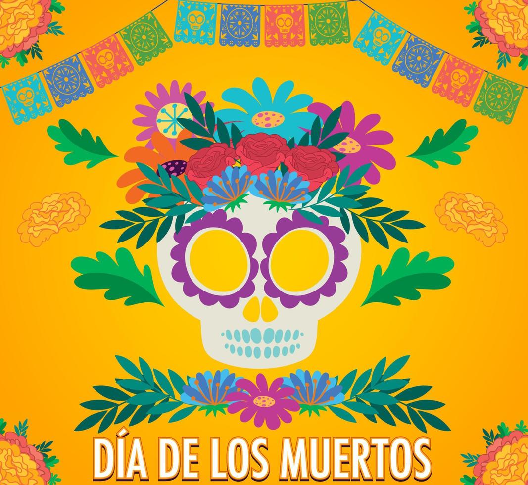 Day of the Dead poster design vector