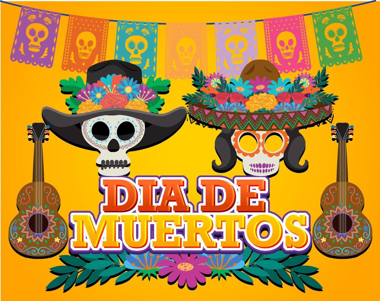 Day of the Dead poster design vector
